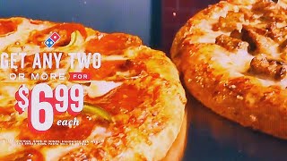 DOMINOS PIZZA  DOMINOS PIZZA COMMERCIAL 2024  MOREFLATION  GET ANY TWO OR MORE FOR 699 [upl. by Netsrijk191]