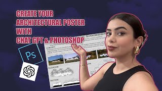 Adobe Photoshop Create an architectural poster with CHAT GPT AI amp PHOTOSHOP easy 2024 [upl. by Lillie]