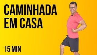 🔴 CAMINHADA EM CASA para EMAGRECER  15 minutos  AO VIVO  Ginástica Iniciantes  Aurélio Alfieri [upl. by Hauck]