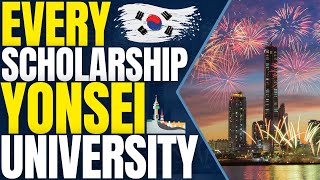 Every Scholarship in Yonsei University  Scholarships for International Students [upl. by Ellinger]