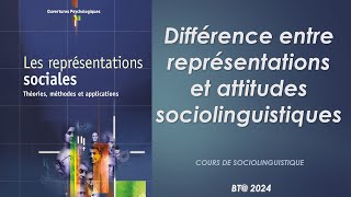 Représentations vs Attitudes Sociolinguistiques [upl. by Dahlia]