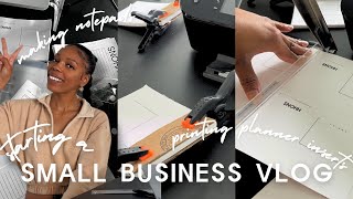 Starting A Small Business in 2024 Making Custom Notepads  Creating Planner Inserts  Studio Vlog 1 [upl. by Wade159]