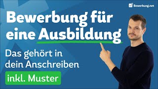 Bewerbung schreiben für eine Ausbildung  So geht es richtig Vorlagen  Muster [upl. by Karoly]