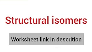 structural isomerism video 1 [upl. by Berck606]