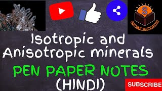 ISOTROPIC AND ANISOTROPIC MINERALS HINDI [upl. by Melinde542]