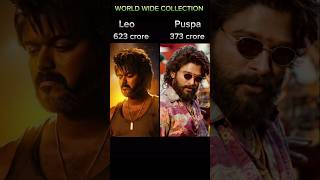 Vijay Thalapathy Vs Allu Arjun movies world wide collection leo puspa thalapathy movie [upl. by Anuayek]