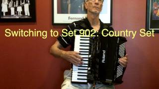 Set Demonstration Roland FR3x Virtual Accordion [upl. by Hesoj776]