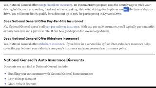 Does National General Offer Usage Based Insurance  how to apply for national insurance number [upl. by Akieluz]