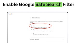 How To Turn On Safe Search Filter in Google [upl. by Zimmer416]