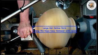 Woodturning Large Ash hollow form using Hope Easy Hollower [upl. by Orton]