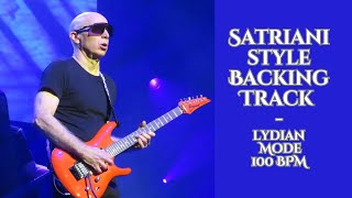 Satriani Style Guitar Backing Track  F Lydian 100bpm [upl. by Jedthus]