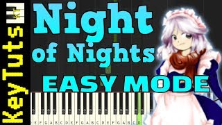 Learn to Play Night of Nights from Touhou  Easy Mode [upl. by Kristofor]