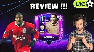 111 OVR BARNES LW Review  II FIFA MOBILE 22 II RETRO STARS EVENT [upl. by Acysej]