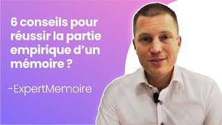 6 Conseils pour Réussir la Partie Empirique dun Mémoire [upl. by Anastase835]