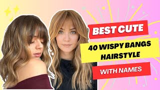 40 Different Types How to Style Cute Wispy Bangs with Names  TalkYourTrends [upl. by Avruch]