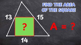 Find the Area of a Square Inside a Triangle [upl. by Lilhak873]