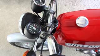 Simson S51 Enduro Perfektes Anlassen mit Standgas [upl. by Lasyrc]