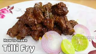 Tilli Fry  Hydrabadi Tilli fry  Spleen Fry  Easy Recipe [upl. by Giardap768]