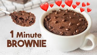 1 Minute BROWNIE in a Mug 🍫  Easy Microwave Desserts [upl. by Osmo]