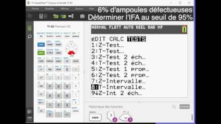 Tutorial TI83 Premium CE  Echantillonage intervalle de fluctuation asymptotique [upl. by Loella530]