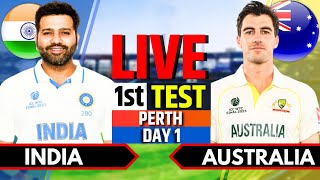 India vs Australia 1st Test Day 1  IND vs AUS Live Match  Live Cricket Match Today  Session 2 [upl. by Carrillo]