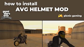 How to install Avg Helmet Mod in the GTA San Andreas  GTA SA Helmet Mod  CJ Helmet GTA SA [upl. by Kensell]