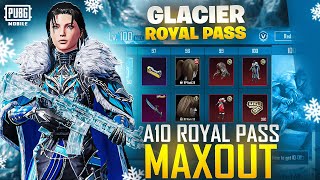 😱NEW GLACIER A10 ROYAL PASS MAXOUT FREE REWARDS [upl. by Marys]