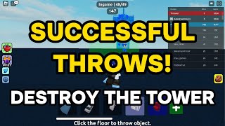 Winning as a Thrower 😊  Destroy the Tower  Roblox [upl. by Tomkiel]