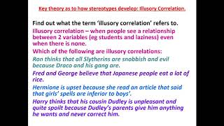 IB Psychology Sociocultural Approach Stereotype development and Effects of Stereotyping [upl. by Akimas]