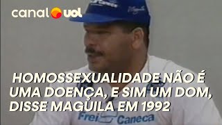 MAGUILA DISSE EM ENTREVISTA EM 1992 QUE HOMOSSEXUALIDADE NÃO É UMA DOENÇA E SIM UM DOM [upl. by Adnahsal672]