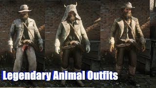 Red Dead Redemption 2  Legendary Animal Outfits amp Trapper Garments Showcase PS4 Pro [upl. by Nytsrik]