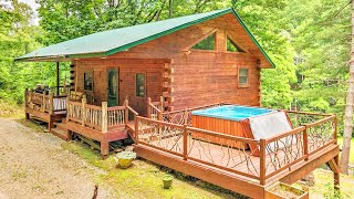 Bryson City Cabin w Wraparound Deck amp Hot Tub  Lovely Tiny House [upl. by Nylteak]