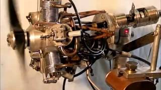 Model Aero Engine  Inertia Starter 10x slow motion [upl. by Khalid932]