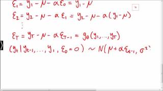 Maximum Likelihood Estimation of the MA1 Model [upl. by Sheela]