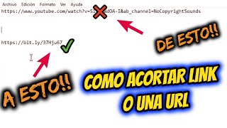 COMO ACORTAR UN LINK O ACORTAR UNA URL [upl. by Downes]