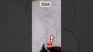 How to draw a bear drawing drawing artist art burhanahmad easydrawing foryou [upl. by Arin]