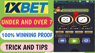 1XBET UNDER AND OVER 7 NEW UPDATE AND 100 WINNING TRICKS AND TIPS 2024🤑 [upl. by Derick584]