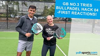 Nikhil Mohindra tries the Bullpadel Hack 04 25 for the first time [upl. by Unni]