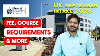 Brunel University London  Fee Course Requirements amp More  UK September Intake 2023  Study In UK [upl. by Earized]