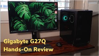 Gigabyte G27Q Quick Review 1440p 144hz IPS Monitor [upl. by Akeimat]