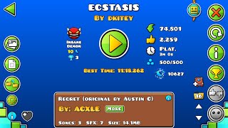 ECSTASIS by dkitey Insane Demon Platformer Level [upl. by Gilburt145]