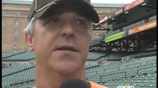 Jim Hunter talks with pitching coach Rick Kranitz about the young pitching staff [upl. by Yrrap]