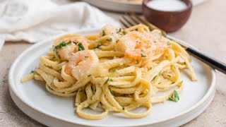 Shrimp Linguine Alfredo Recipe [upl. by Melina]