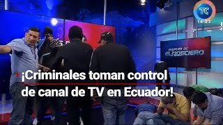 ¡Crisis en Ecuador  Criminales toman canal de TV durante transmisión EN VIVO [upl. by Anesusa124]