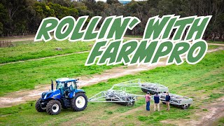 Farmpro Roller amp New Holland T7245 [upl. by Nehtiek]