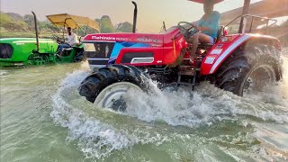 Full of Fun washing my Tractors in River Mahindra Arjun NOVO 605  Sonalika 60 Rx  John Deere [upl. by Kylen]