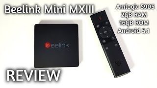 Beelink MiniMXIII TV BOX  REVIEW  Amlogic S905 2GB RAM 16GB ROM Android 51 [upl. by Lednik]