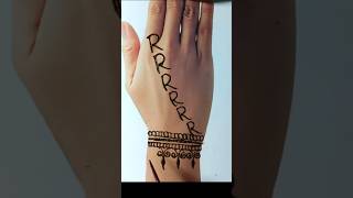 R letter mehndi designsubscribeshortsshortvideoyoutubeyoutuberartmehndisupportvideohenna [upl. by Ardiedak613]