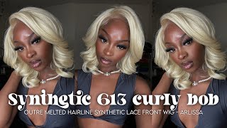 613 BODY WAVE BOB  Synthetic Lace Front Wig  Arlissa  wig install  grwm [upl. by Atilahs]