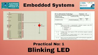 Practical No 1  Design and develop a reprogrammable embedded computer using 8051 Microcontroller [upl. by Ahsiatal]